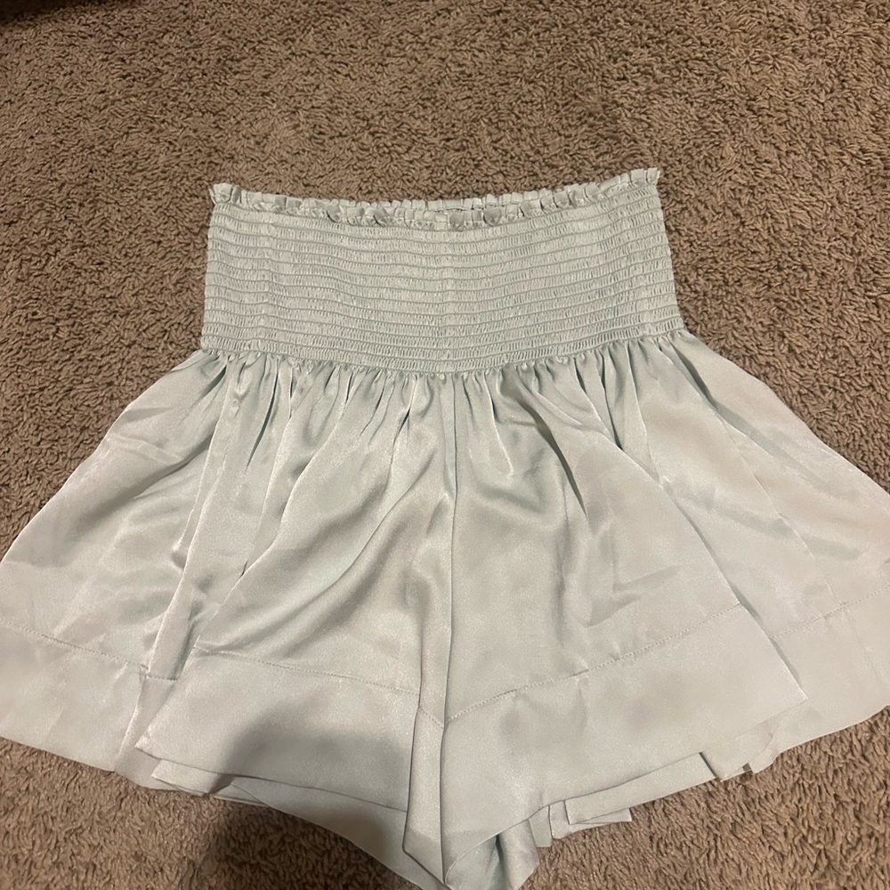 KOCH Chic High-Waisted Light Blue Shorts